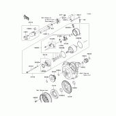Схема вузла: Starter motor для Kawasaki KLX140 KLX140