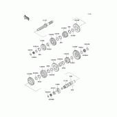 Схема вузла: Transmission(-vnt50ae0077438) для Kawasaki VN1500 Vulcan 1500 Classic