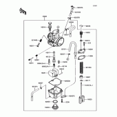 Схема вузла: Карбюратор для Kawasaki KX85 KX85-II