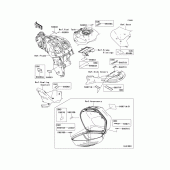 Схема вузла: Інформаційні наклейки для Kawasaki ZG1400 Concours 14