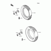 Схема узла: Колеса (Шины) для Kawasaki ZX900 GPZ900R