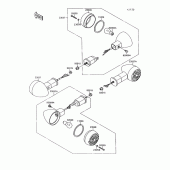 Схема узла: Поворотники для Kawasaki VN1500 VN-15