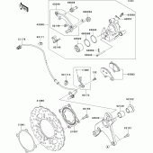 Схема узла: Задний тормоз для Kawasaki ZX1000 Ninja 1000 ABS