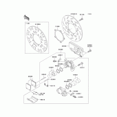 Схема узла: Задний тормоз для Kawasaki ZX1200 ZZR1200