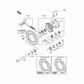 Схема вузла: Заднє колесо & Привідний ланцюг для Kawasaki KX125