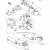 Схема вузла: Turn signals(1/2) для Kawasaki ZX600 GPX600R