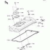 Схема вузла: Клапанна кришка для Kawasaki EX650 Ninja 650 ABS