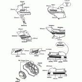 Схема вузла: Decals(ebony/silver)(zx1000-b2) для Kawasaki ZX1000 ZX-10