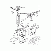 Схема узла: Подвеска для Kawasaki KLX250 KLX250