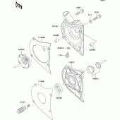 Схема вузла: Водяний насос для Kawasaki KLE500