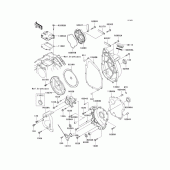 Схема вузла: Engine cover(s)(1/2) для Kawasaki ZX750 Ninja ZX-7R