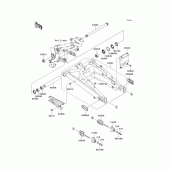 Схема вузла: Задній важіль (Маятник) для Kawasaki EX400 Ninja 400R