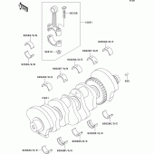 Схема вузла: Колінчастий вал для Kawasaki ZX750 Ninja ZX-7R
