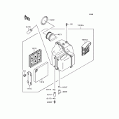 Схема вузла: Повітряний фільтр для Kawasaki BJ250 Estrella