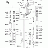 Схема вузла: Вилка передньої осі для Kawasaki VN1700 VN1700 Voyager ABS