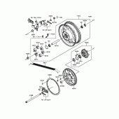 Схема вузла: Ступиця заднього колеса для Kawasaki VN1700 Vulcan 1700 Nomad ABS