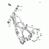 Схема вузла: Рульова колонка для Kawasaki KX85 KX85