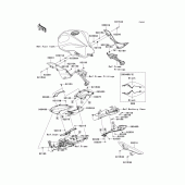 Схема вузла: Side covers/chain cover(b7f) для Kawasaki ZR1000 Z1000
