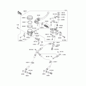 Схема узла: Передний тормозной цилиндр для Kawasaki ZX1000 Ninja ZX-10R