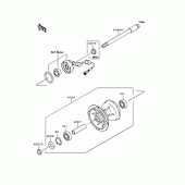 Схема узла: Ступица переднего колеса для Kawasaki KLX250 D-Tracker