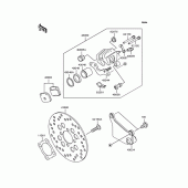 Схема вузла: Заднє гальмо для Kawasaki KL110 KSR