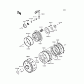 Схема вузла: Зчеплення для Kawasaki KL250 KL250 Super Sherpa