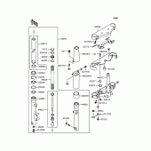 Схема вузла: Вилка передньої осі (VN400-C7) для Kawasaki VN400 Vulcan Classic