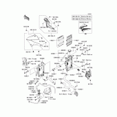 Схема узла: Радиатор (1/2) для Kawasaki KLX250 KLX250S