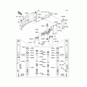 Схема вузла: Вилка передньої осі для Kawasaki VN1600 Vulcan 1600 Nomad