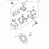 Схема вузла: Заднє гальмо для Kawasaki ZG1200 Voyager XII