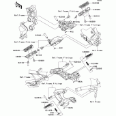 Схема узла: Подножки для Kawasaki ZG1400 1400GTR ABS