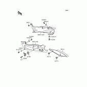Схема вузла: Задні бічні обтічники & Захист ланцюга для Kawasaki ZX400 ZZR400