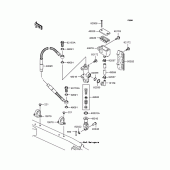 Схема вузла: Задній гальмівний циліндр Kawasaki KLX250 KLX250
