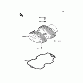 Схема вузла: Клапанна кришка для Kawasaki EJ800 W800