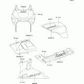 Схема вузла: Decals(beige/silver) для Kawasaki ZX600 ZZ-R600