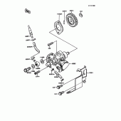 Схема вузла: Масляний насос для Kawasaki KMX125