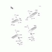 Схема узла: Подножки для Kawasaki ZX600 Ninja ZX-6