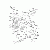 Схема вузла: Радіатор (1/2) для Kawasaki VN750 Vulcan 750