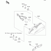 Схема вузла: Taillight(s) для Kawasaki ZR1100 ZRX1100