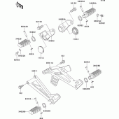 Схема вузла: Підніжки для Kawasaki KLE500