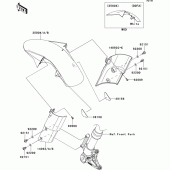 Схема узла: Переднее крыло для Kawasaki ZR1000 Z1000