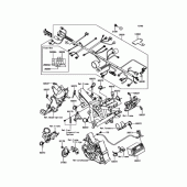 Схема узла: Проводка и электрические компоненты для Kawasaki BR125 Z125 Pro