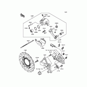 Схема узла: Задний тормоз для Kawasaki EX650 ER-6F ABS