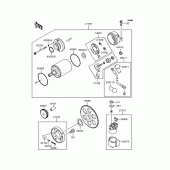 Схема узла: Стартер электрический & Привод стартера для Kawasaki ZX400 ZZR400