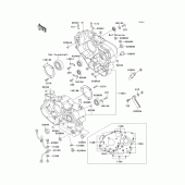 Схема вузла: Картер двигуна для Kawasaki KL650 KL650 Tengal