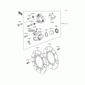 Схема вузла: Переднє гальмо для Kawasaki KZ1000 Police