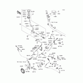 Схема вузла: Задній гальмівний циліндр для Kawasaki VN1700 VN1700 Classic Tourer ABS