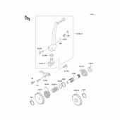 Схема узла: Kickstarter mechanism для Kawasaki KX100