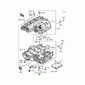 Схема узла: Картер двигателя для Kawasaki ZR900 Z900 ABS