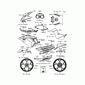 Схема вузла: Decals(Green) для Kawasaki ZX1400 Ninja ZX-14R ABS